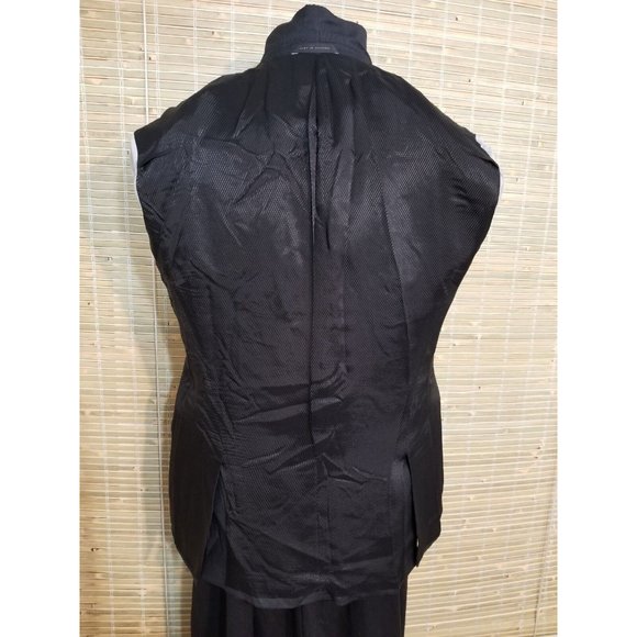 HUGO BOSS 42S MENS SPORT COAT WINDOWPANE SUPER 110 CHARCOAL GRAY TWO-BUTTON S329 - Picture 4 of 9